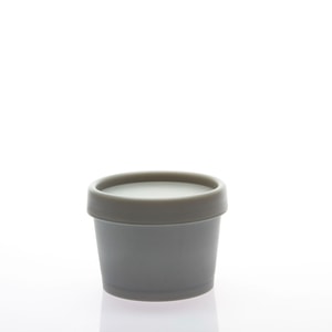 4 oz Matte Silver Tapered Wall Pot Jars and Lids