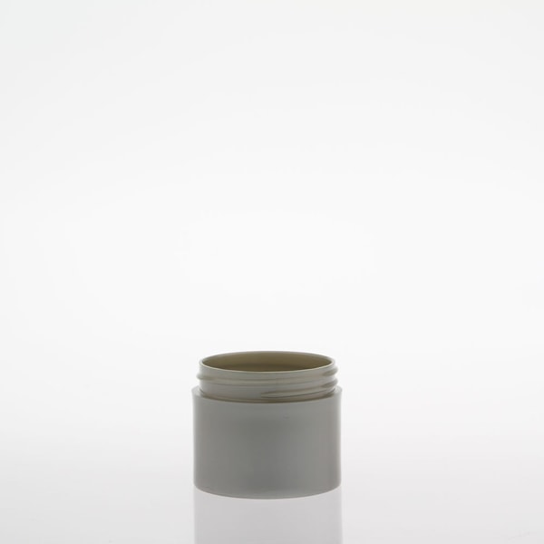2oz Pearl Silver Cylinder Double Wall Plastic Jars