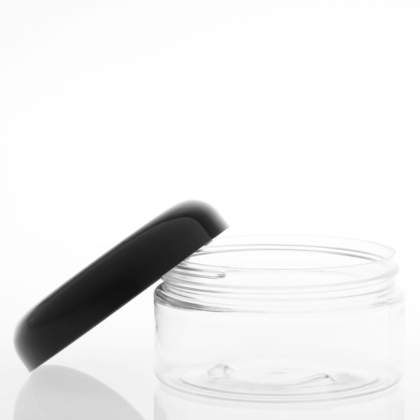 8 Ounce Low Profile Ultra Clear Plastic Jars (DISC)