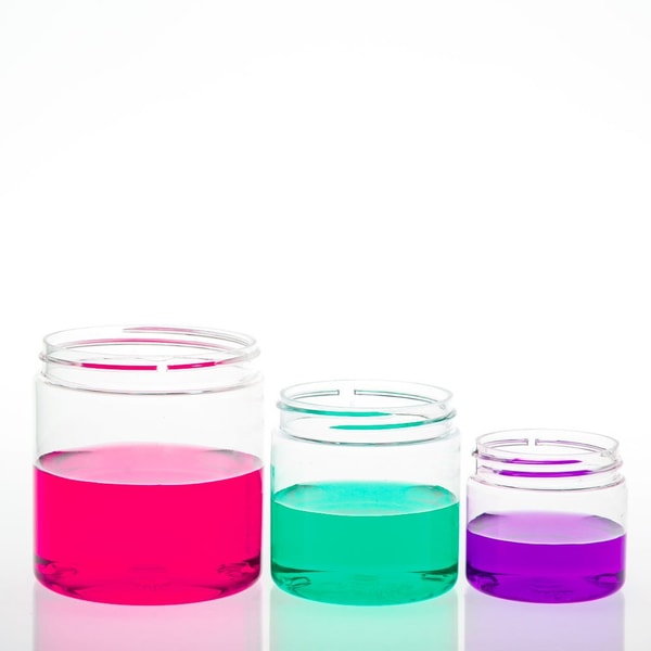 Ultra Clear Cylinder Plastic Jars