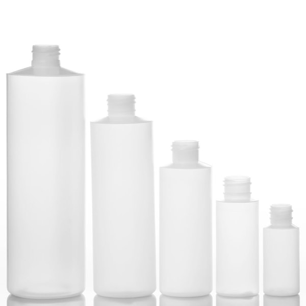 Natural Cylinder Plastic Bottles