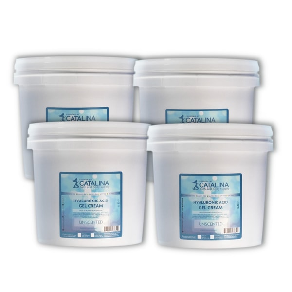 Hyaluronic Acid Gel Cream Base | 4 Pack 8lb Gallon