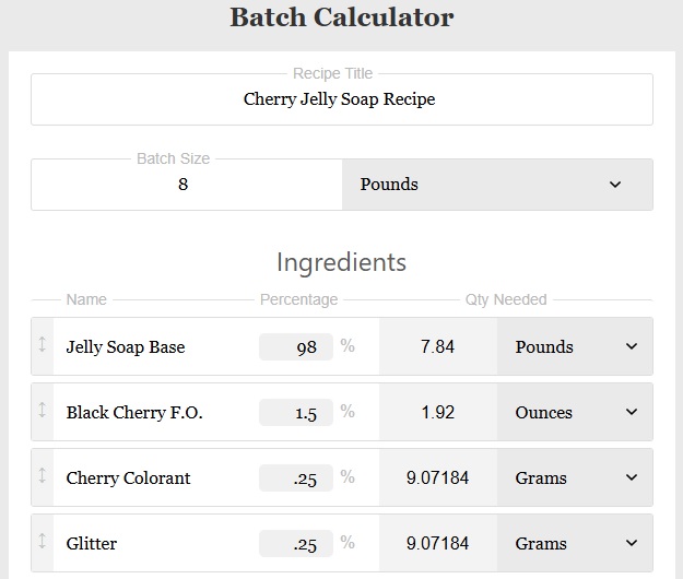 cherry jelly soap recipe 
