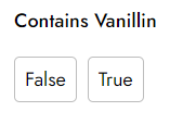 The Contains Vanilla filter in the shop sidebar