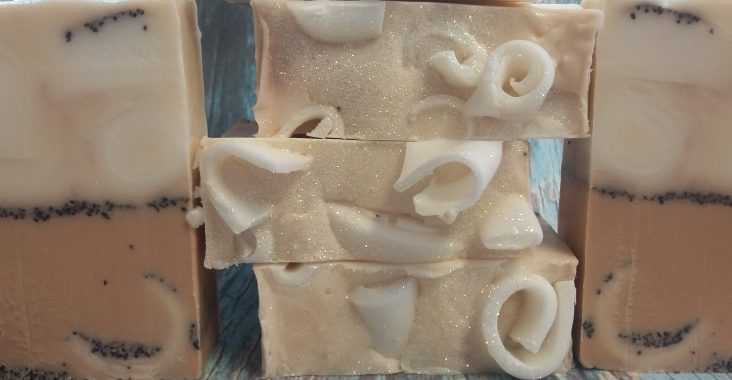 soap loaf made with curls