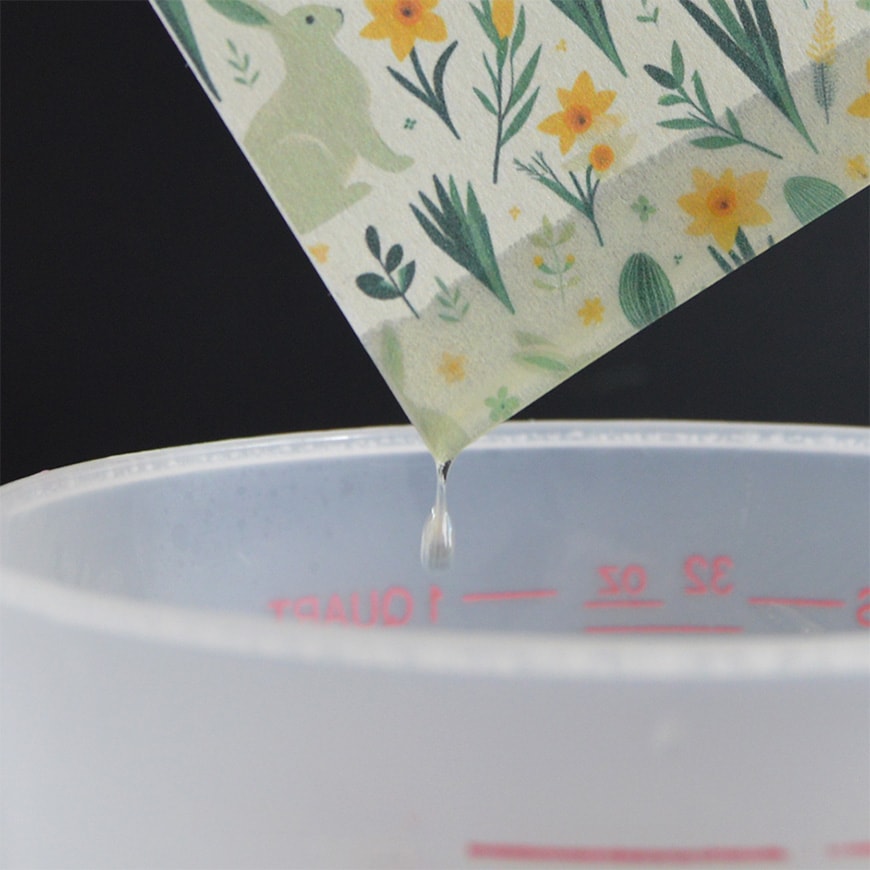 Paper soap drip